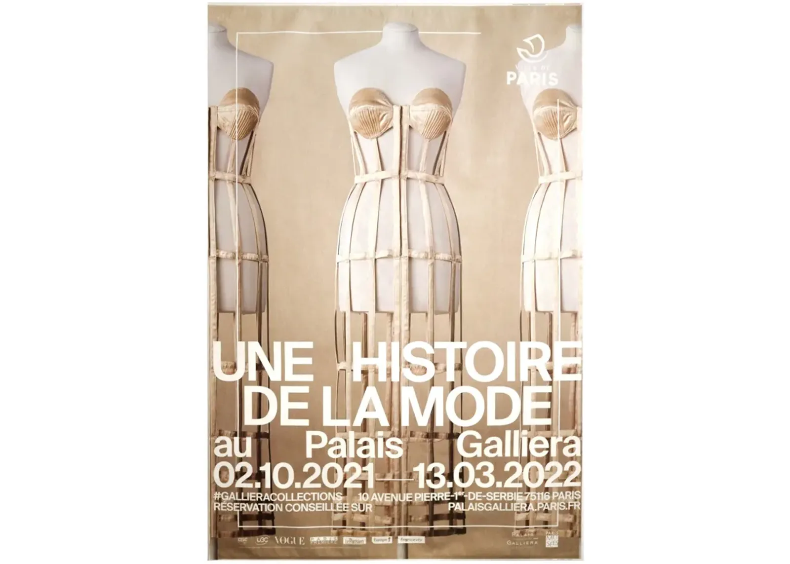 2021-2022 French Exhibition Poster, Histoire de la Mode at Palais Galliera