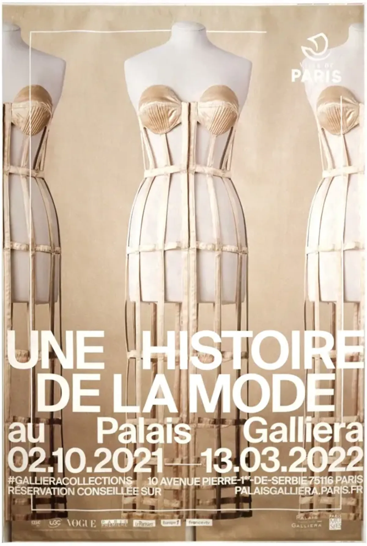 2021-2022 French Exhibition Poster, Histoire de la Mode at Palais Galliera