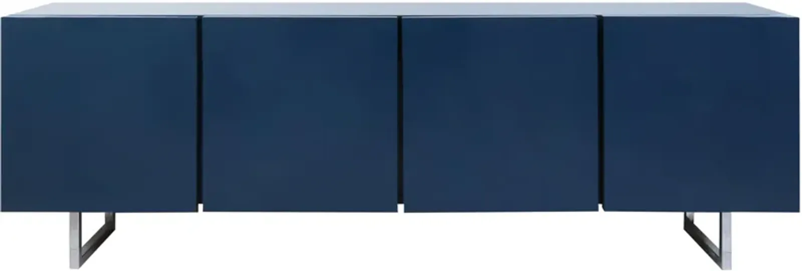 Modern Vintage Credenza Freshly Lacquered in Boeing Navy