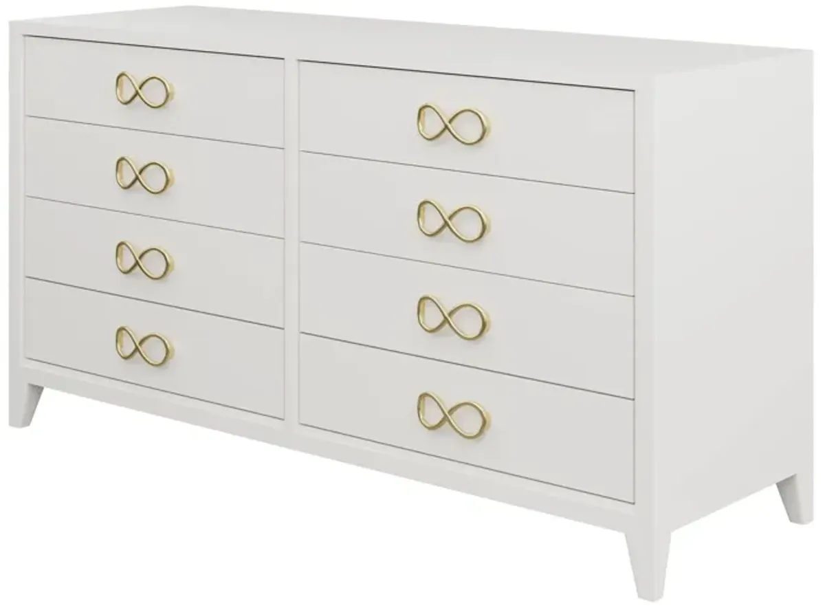 In Stock Magritte Dresser in High Gloss White Lacquer