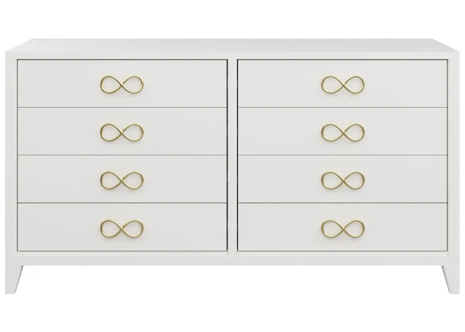 In Stock Magritte Dresser in High Gloss White Lacquer