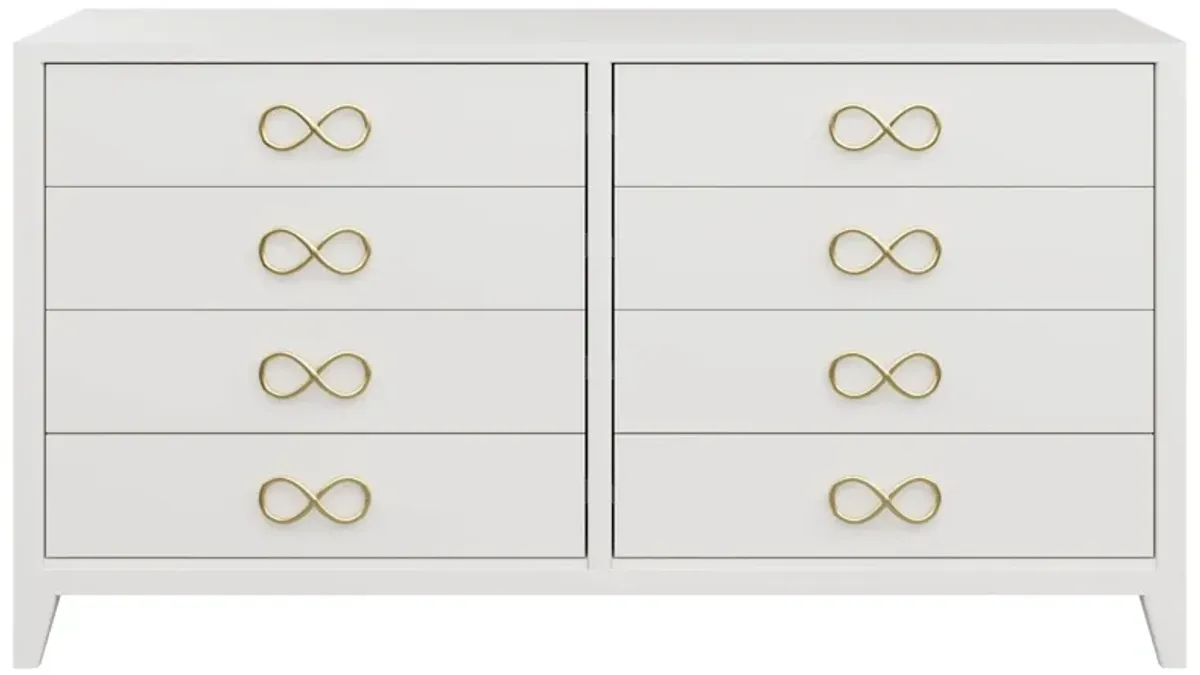 In Stock Magritte Dresser in High Gloss White Lacquer