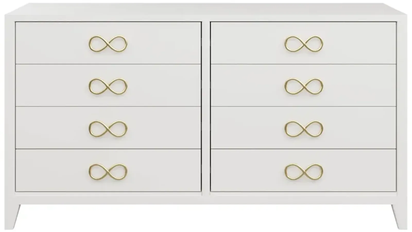 In Stock Magritte Dresser in High Gloss White Lacquer