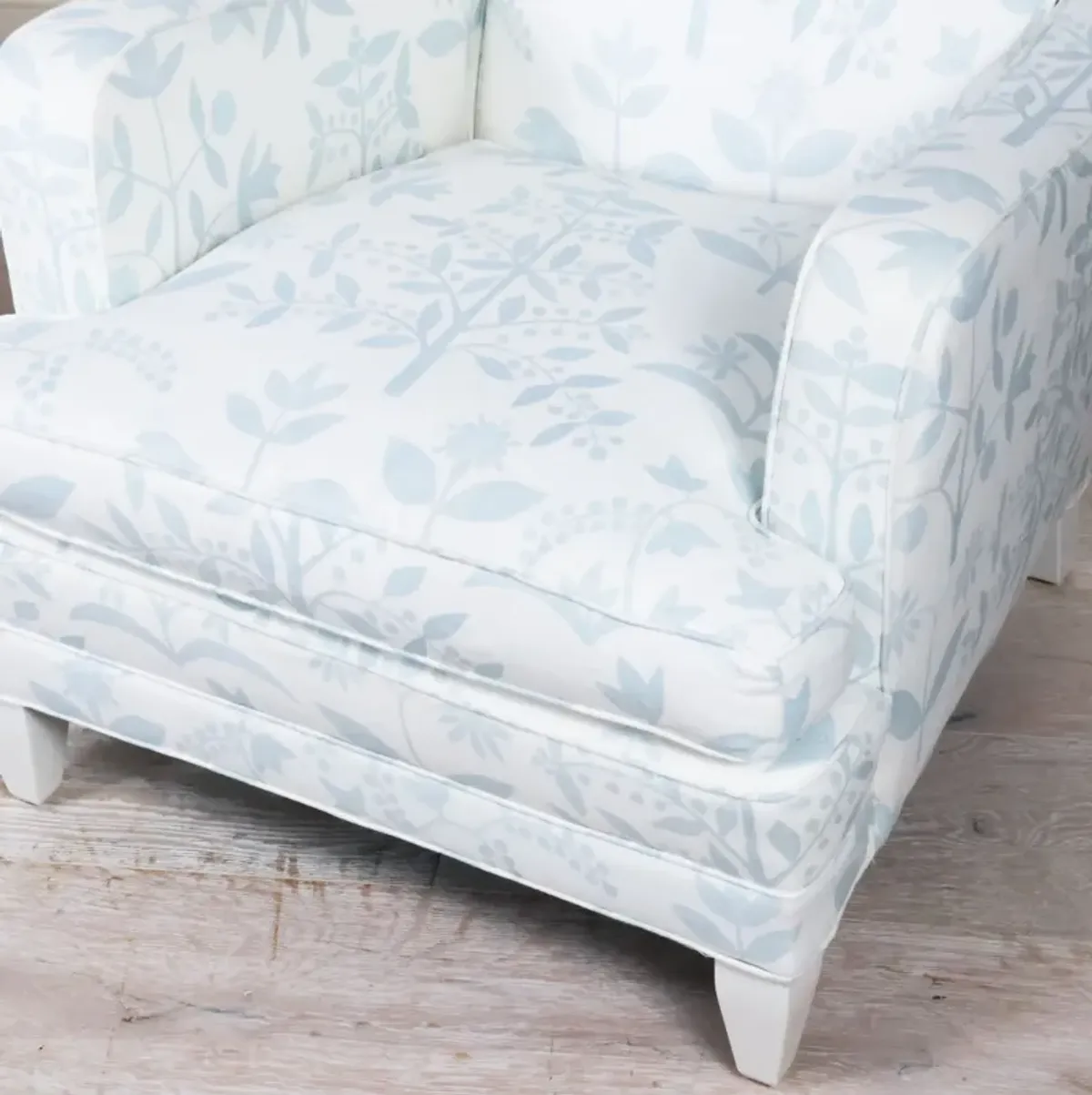 Pair of Oversized Chairs in Blythe Soft Blue Fabric