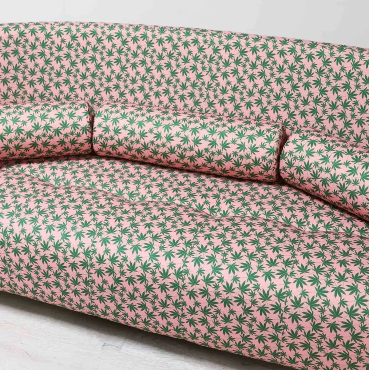 Modern Sofa Recovered in Mary Jane Fabric