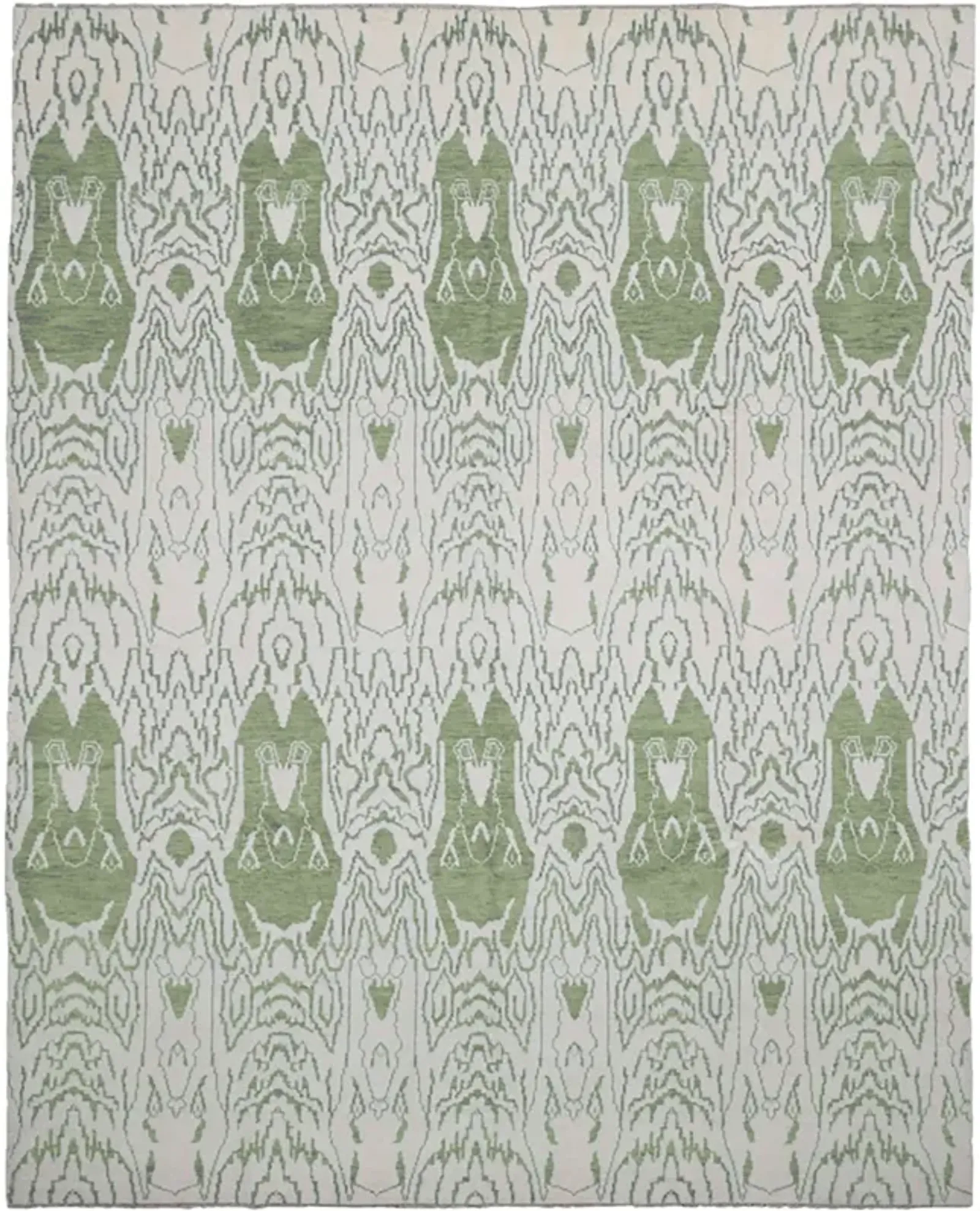 Taiga Green Turkish Knot Rug