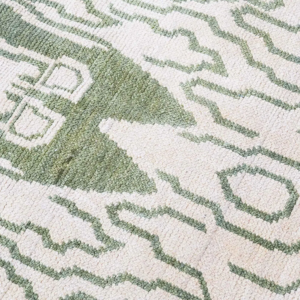 Taiga Green Turkish Knot Rug