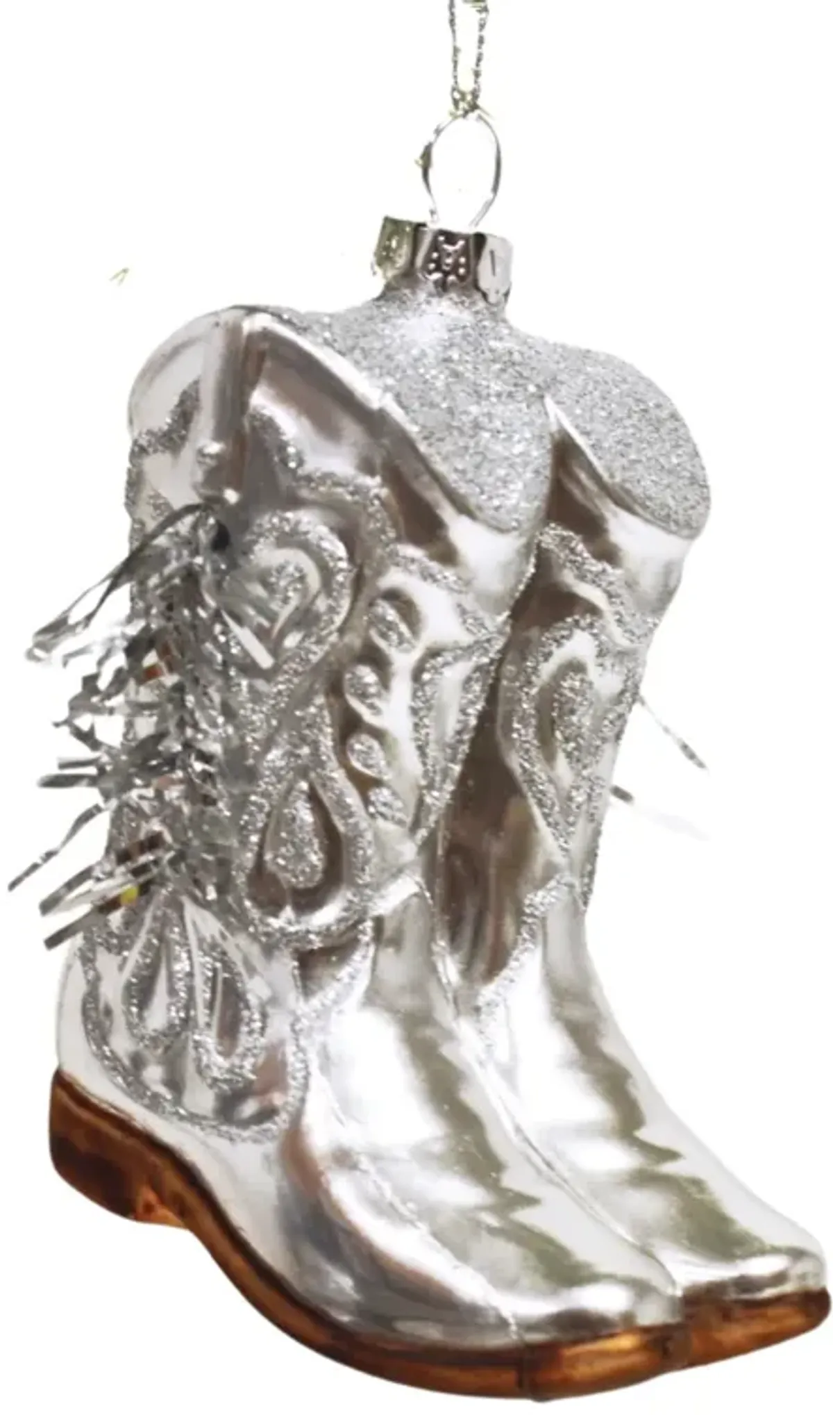 Cowboy Boot Boxed Glass Ornament