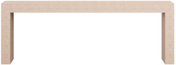In Stock Savannah Console 96" in Natalia Raffia Grasscloth