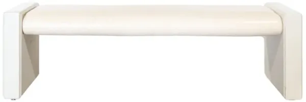 Bedside Bench with Ostrich Skin Upholstery