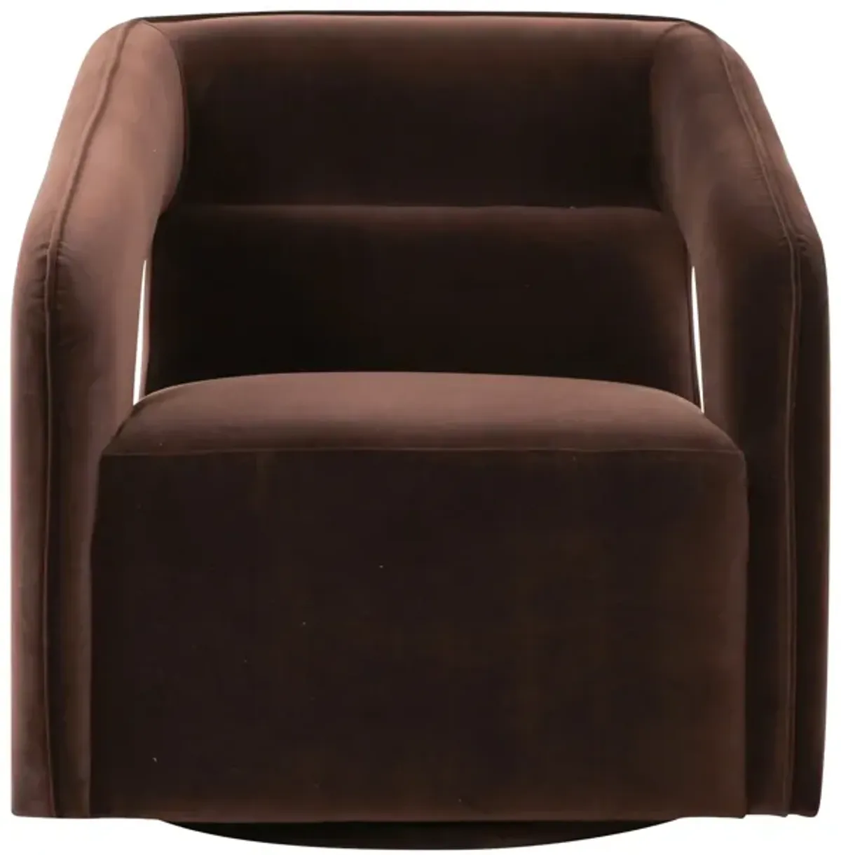 Palmer Swivel Chair In Chocolate