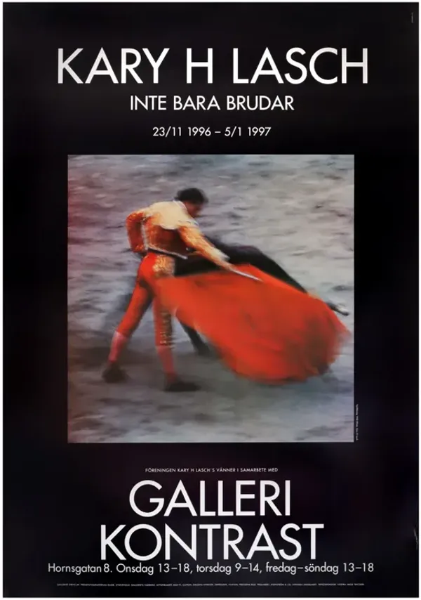 1996 Swedish Exhibition Poster, Galleri Kontrast, Inte Bara Brudar by Kary H. Lasch