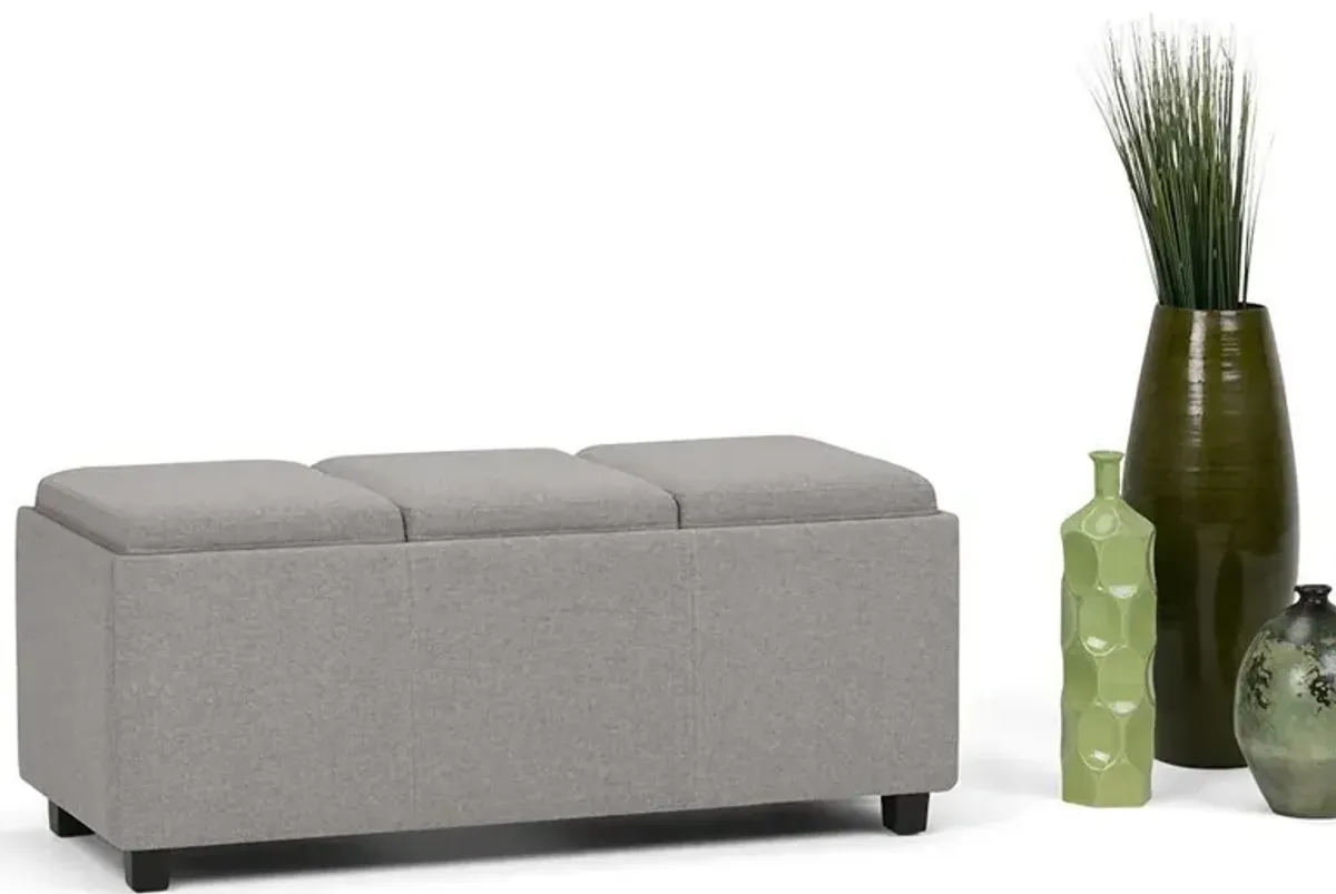 Avalon 3 Trays Ottoman in Linen