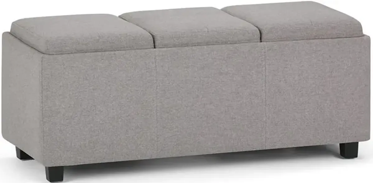 Avalon 3 Trays Ottoman in Linen