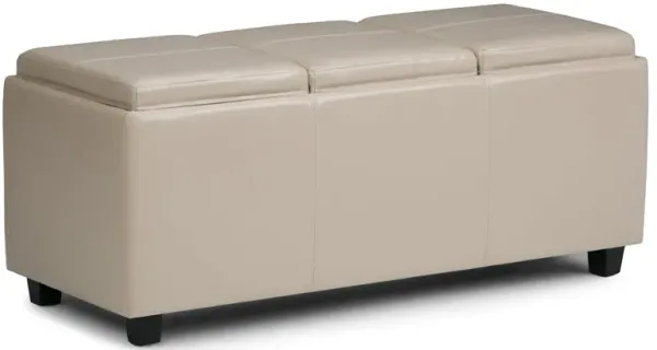 Avalon 3 Trays Ottoman in Vegan Leather