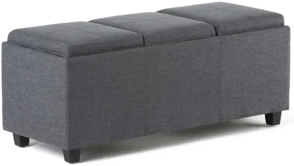 Avalon 3 Trays Ottoman in Linen