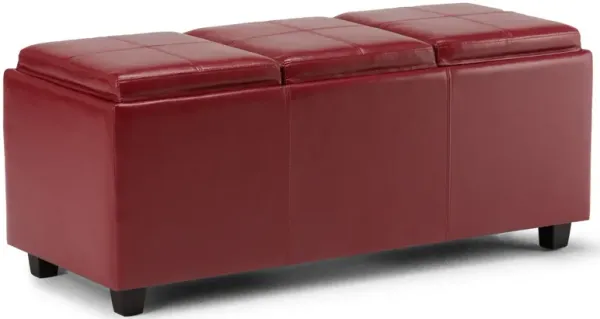 Avalon 3 Trays Ottoman in Vegan Leather