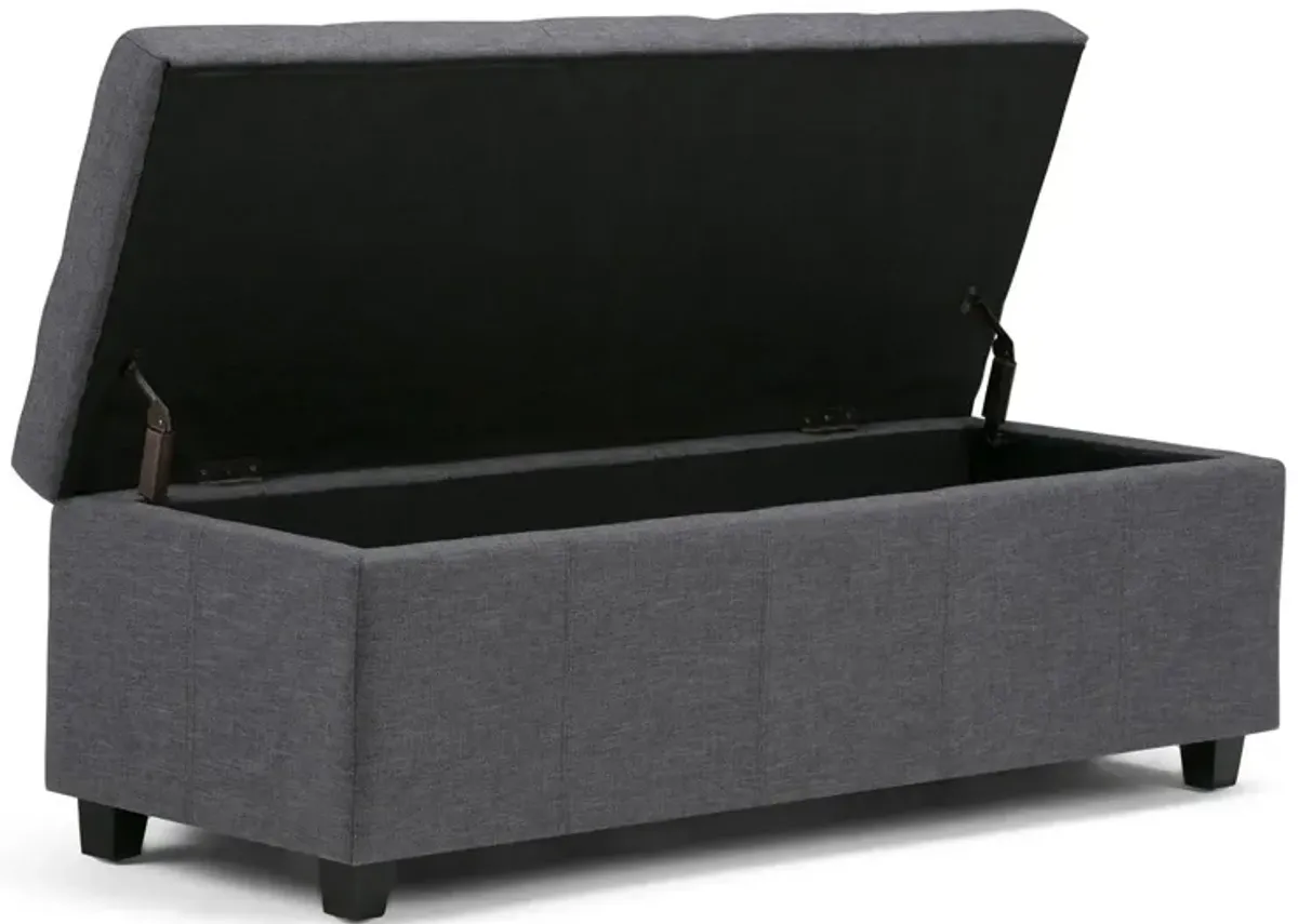 Castleford Storage Ottoman in Linen
