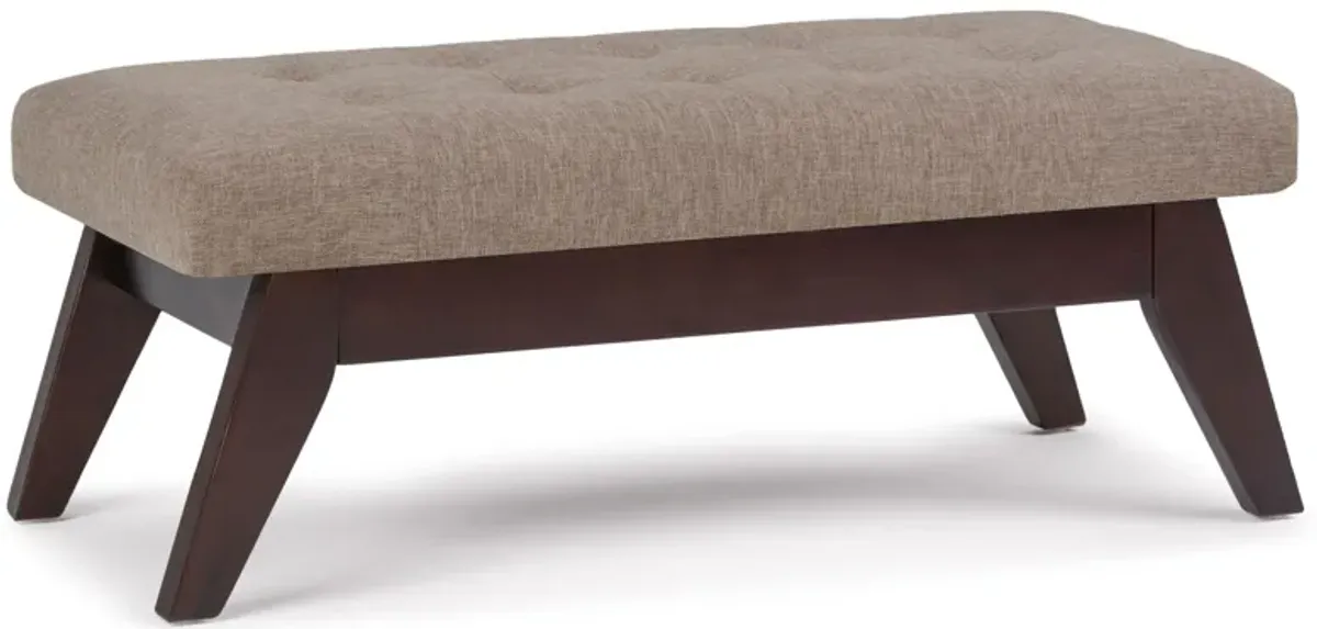 Draper Ottoman Bench in Linen