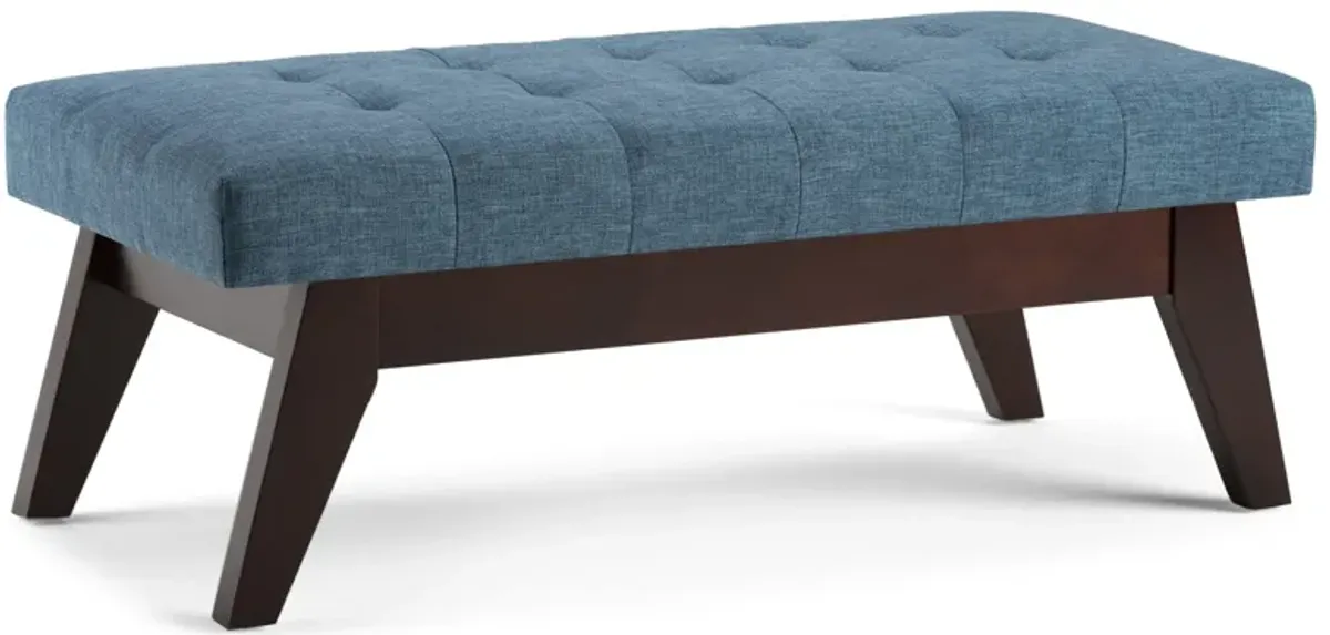 Draper Ottoman Bench in Denim Blue