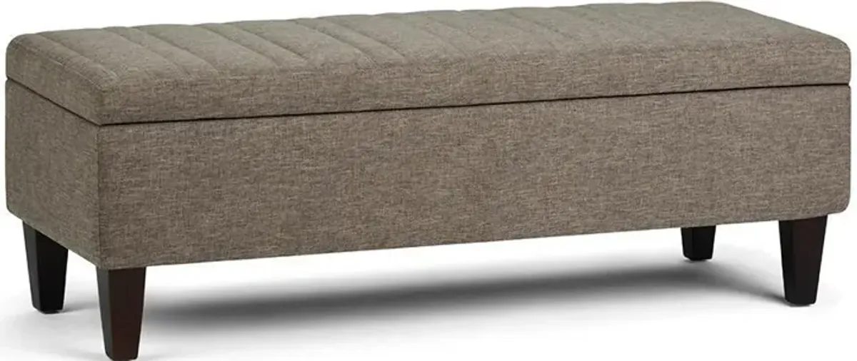 Monroe Storage Ottoman in Linen
