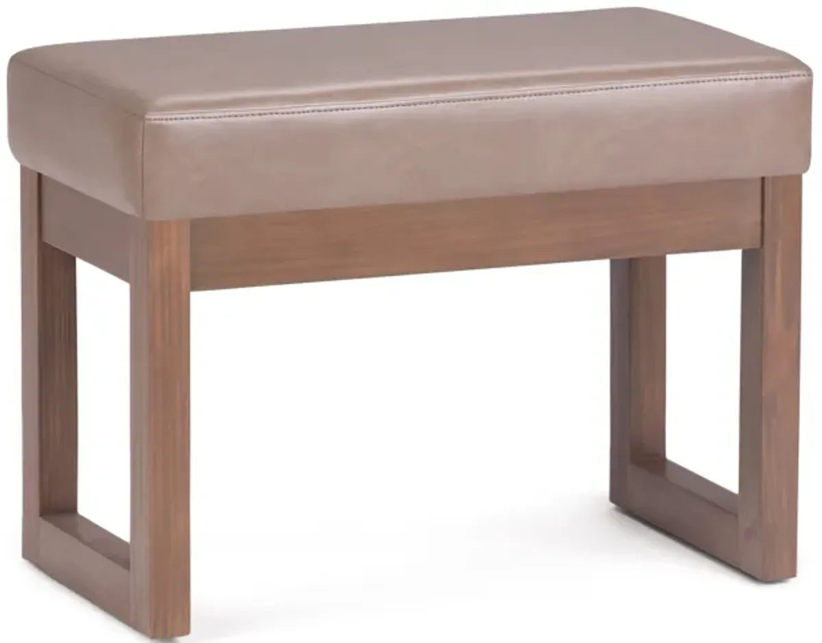 Milltown Small Ottoman Bench in Vegan Leather