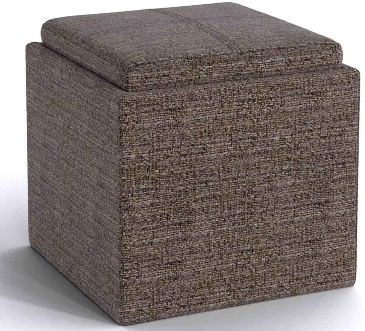 Rockwood Cube Storage Ottoman in Tweed