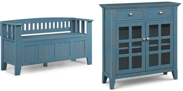 Acadian 48-inch Storage Bench and 36-inch Cabinet