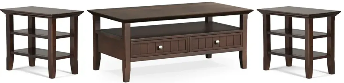 Acadian 48 inch Coffee Table with 14 inch End Tables (Set of 3)