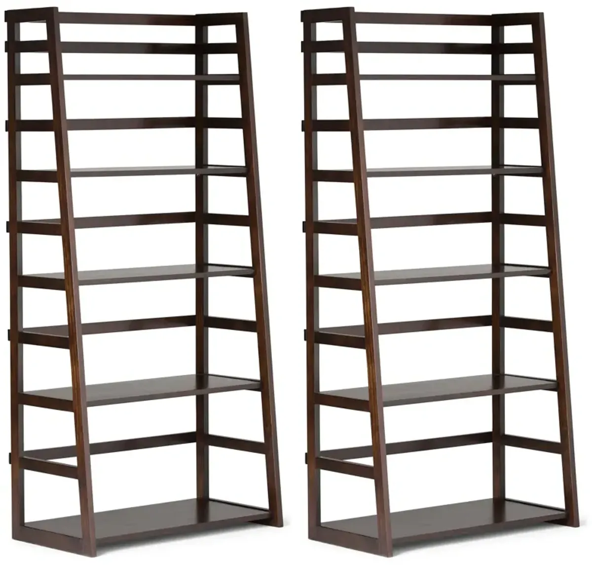 Acadian 30 inch 5 Shelf Ladder Bookcase (Set of 2)