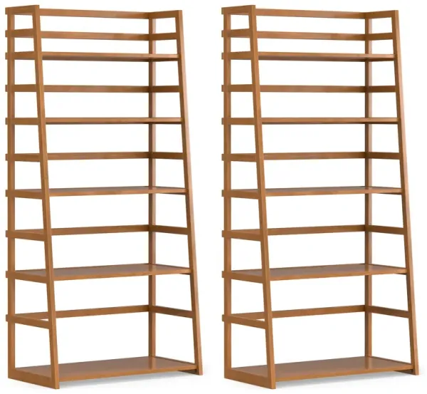 Acadian 30 inch 5 Shelf Ladder Bookcase (Set of 2)
