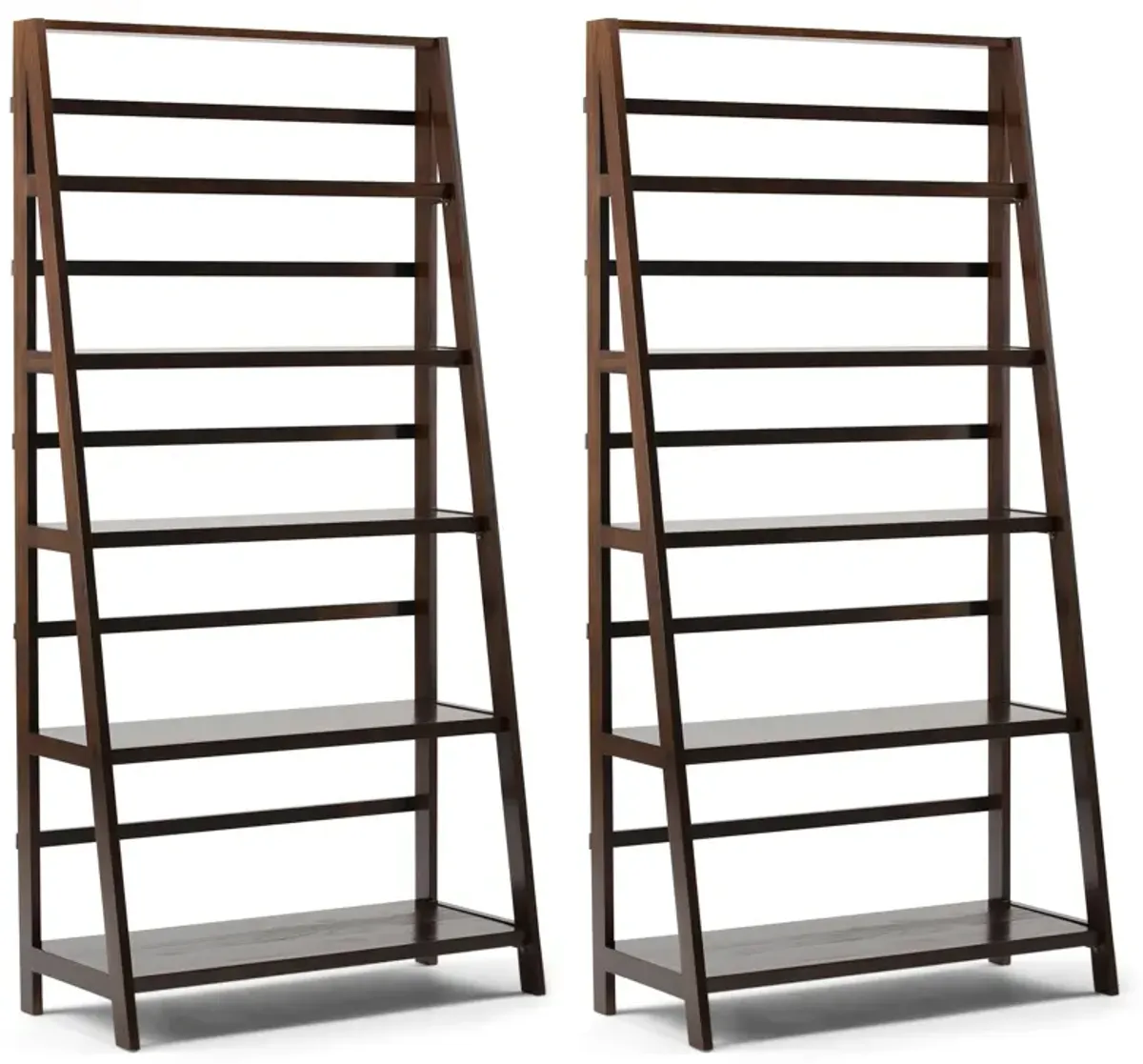 Acadian 36 inch 5 Shelf Ladder Bookcase (Set of 2)
