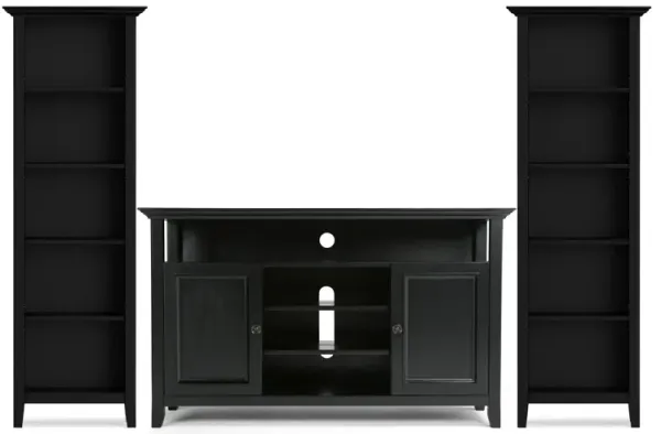 Amherst 54 inch TV Stand with 24 inch 5 Shelf Bookcases (Set of 3)