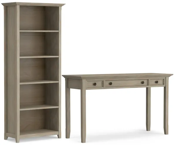 Amherst 54 inch Desk and 30 inch Bookcase (Set of 2)
