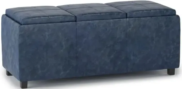 Avalon 3 Trays Ottoman in Vegan Leather