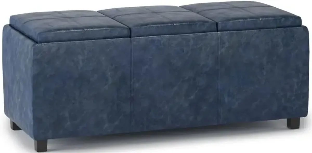 Avalon 3 Trays Ottoman in Vegan Leather