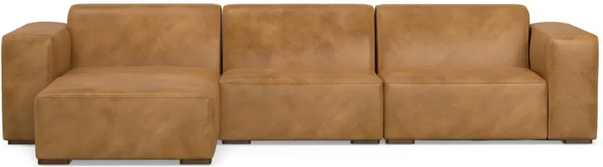 Rex 2 Seater Sofa and Left Chaise in Genuine Leather