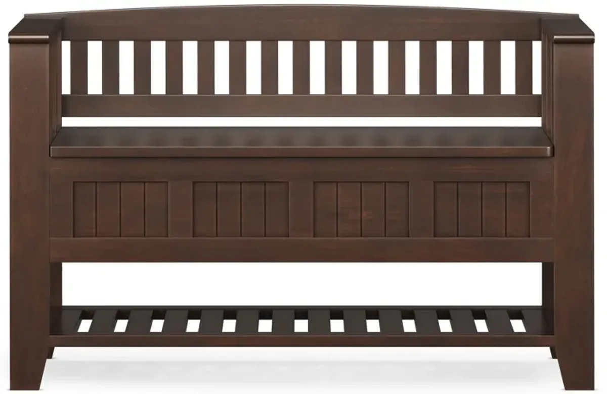 Acadian Entryway Storage Bench with Shelf