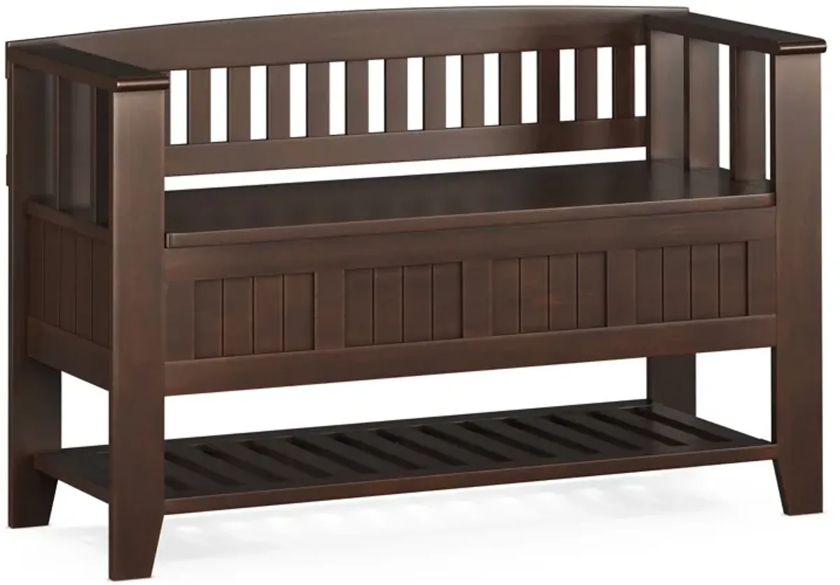 Acadian Entryway Storage Bench with Shelf