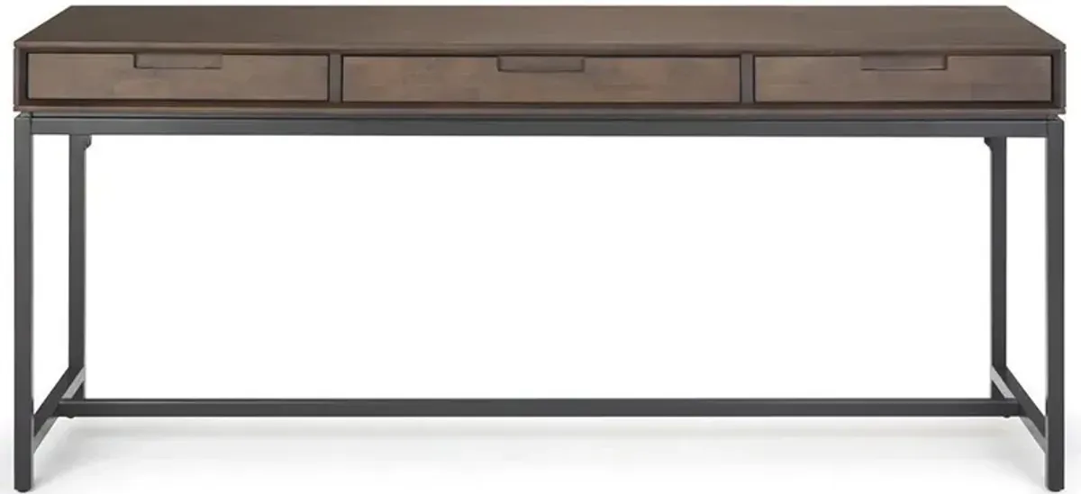 Banting Mid Century Wide Desk in Rubberwood