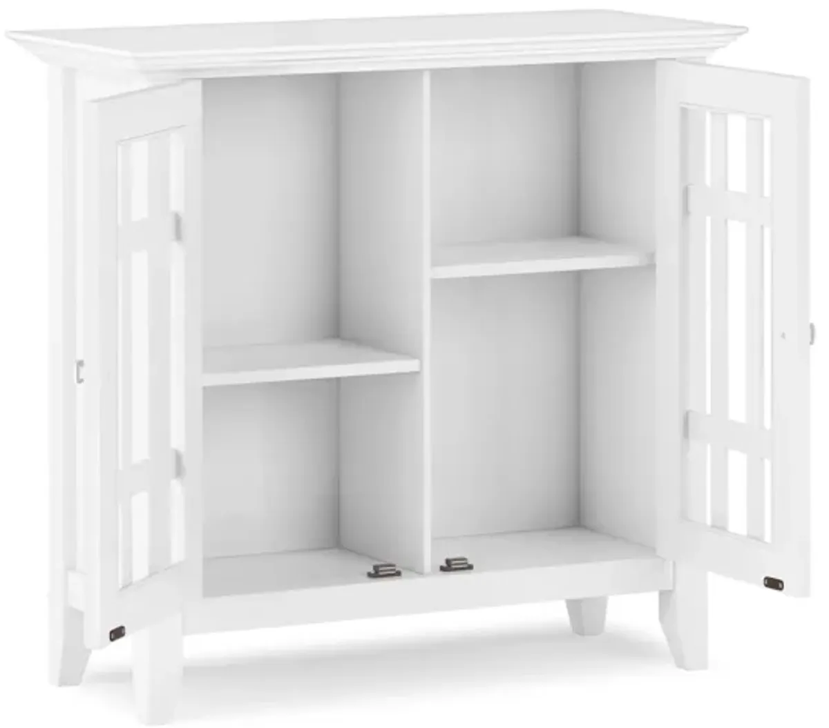 Bedford Low Storage Media Cabinet in White