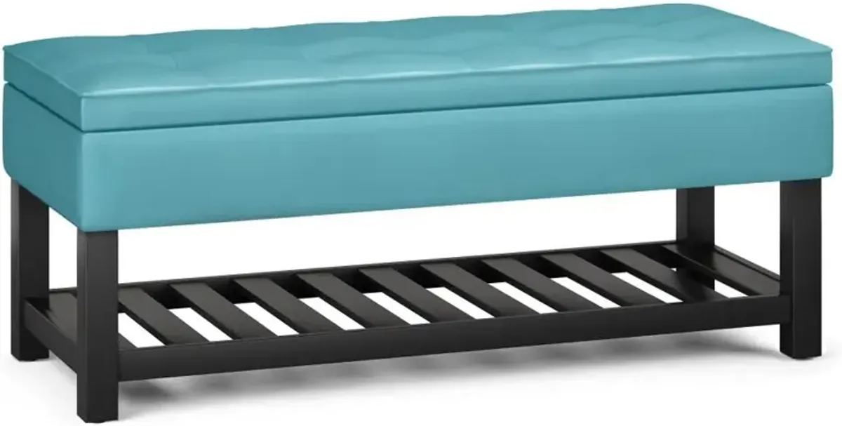 Cosmopolitan Ottoman Bench in Soft Blue