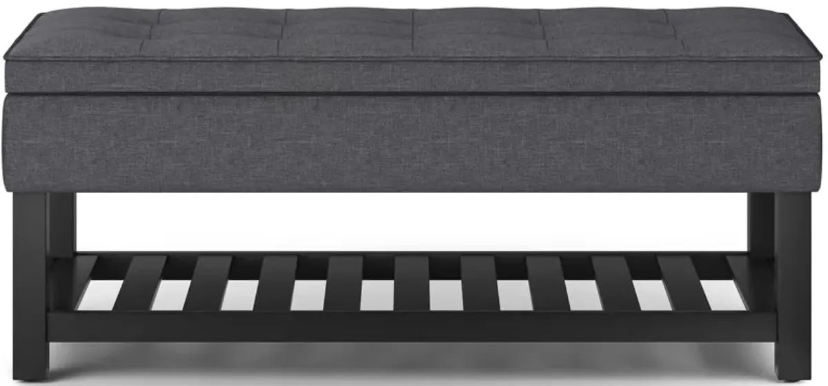 Cosmopolitan Ottoman Bench in Linen