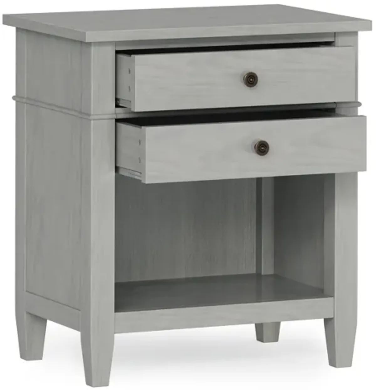 Carlton Bedside Table in Fog Grey
