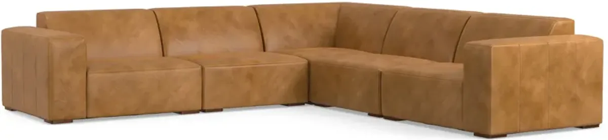 Rex Corner Sectional in Genuine Leather