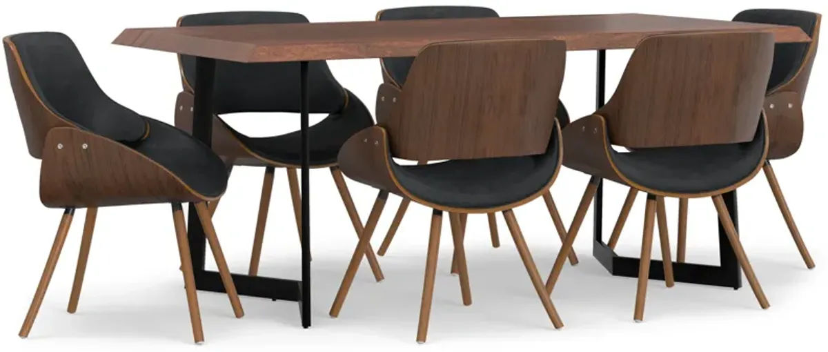 Malden / Watkins 7 Pc Dining Set With Wood Back Chair