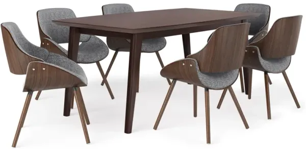 Malden / Draper 7 Pc Dining Set with Wood Back Chair