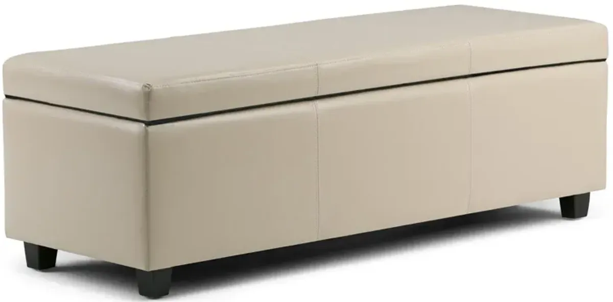 Avalon Storage Ottoman in Vegan Leather