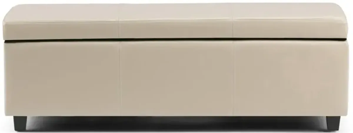 Avalon Storage Ottoman in Vegan Leather