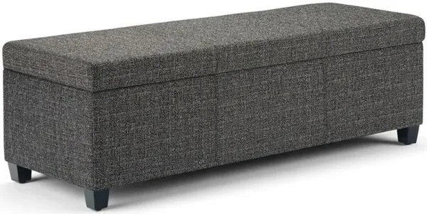 Avalon Storage Ottoman in Tweed
